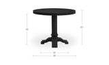 Edith Black Cafe Table - Ornate Home