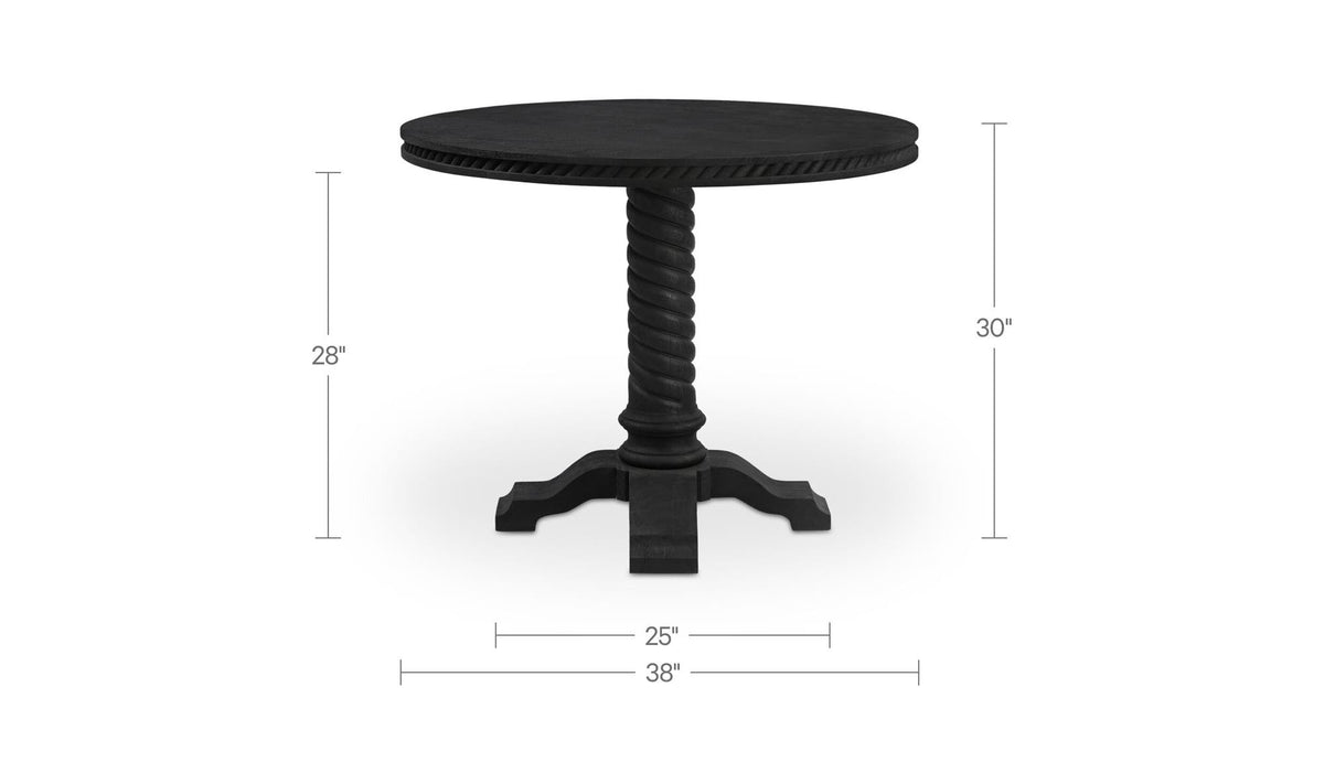 Edith Black Cafe Table - Ornate Home