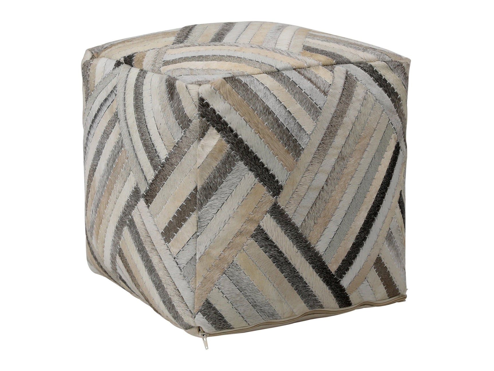 Edith Multicolor Pouf - Ornate Home