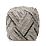 Edith Multicolor Pouf - Ornate Home