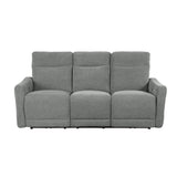 Edition Dove Gray Power Reclining Sofa and Loveseat - Ornate Home