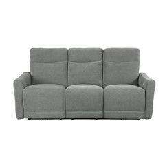 Edition Dove Gray Power Reclining Sofa and Loveseat - Ornate Home
