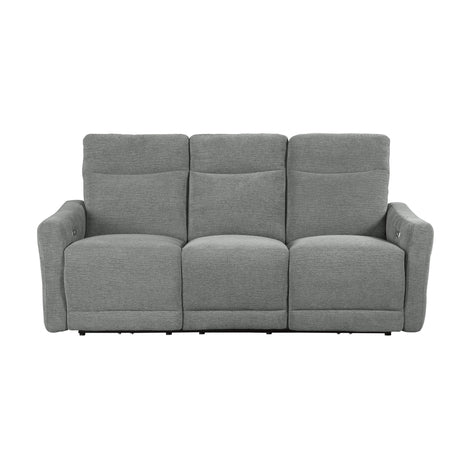 Edition Dove Gray Power Reclining Sofa and Loveseat - Ornate Home