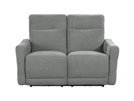 Edition Gray Power Double Reclining Loveseats - Ornate Home