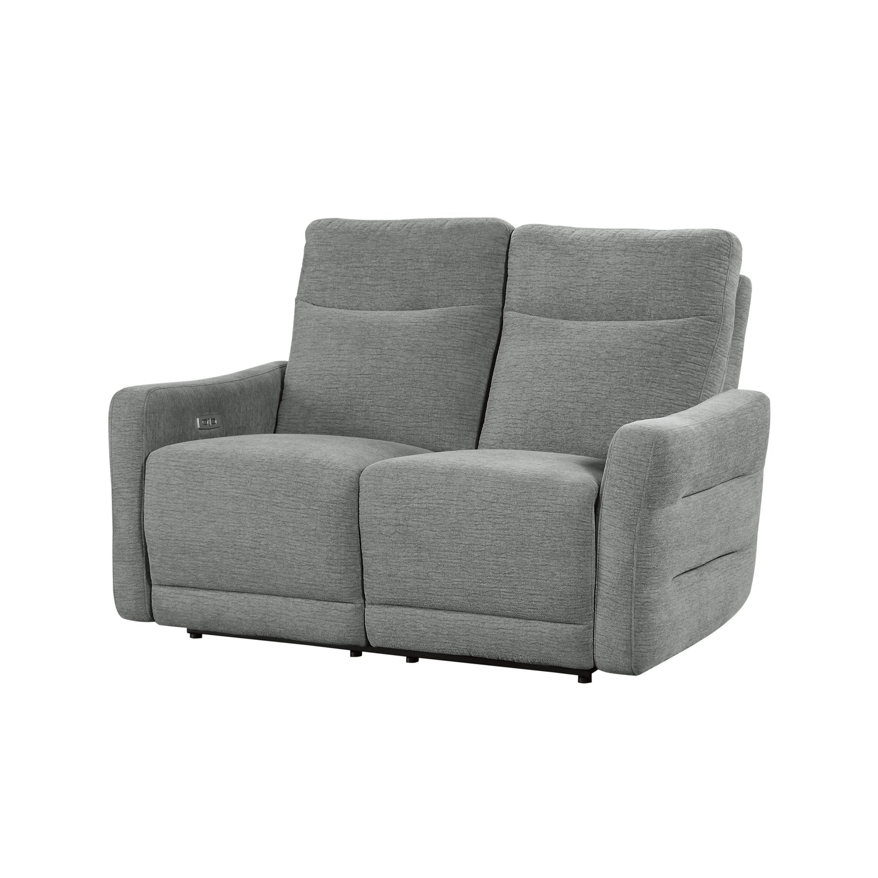 Edition Gray Power Double Reclining Loveseats - Ornate Home