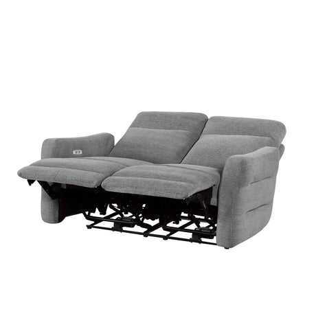 Edition Gray Power Double Reclining Loveseats - Ornate Home