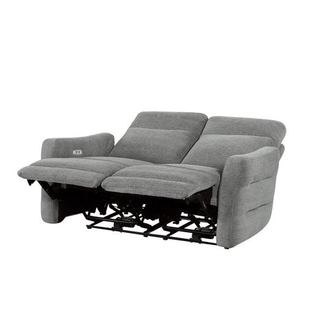 Edition Gray Power Double Reclining Loveseats - Ornate Home