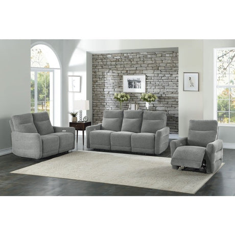 Edition Gray Power Double Reclining Sofas - Ornate Home