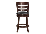 Edmond Dark Cherry Swivel Counter Height Chair (Set of 2) - Ornate Home