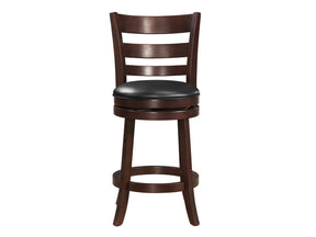 Edmond Dark Cherry Swivel Counter Height Chair (Set of 2) - Ornate Home