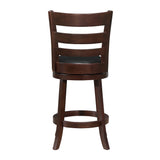 Edmond Dark Cherry Swivel Counter Height Chair (Set of 2) - Ornate Home