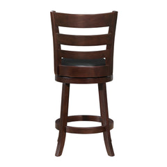 Edmond Dark Cherry Swivel Counter Height Chair (Set of 2) - Ornate Home