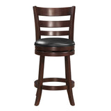 Edmond Dark Cherry Swivel Counter Height Chair (Set of 2) - Ornate Home