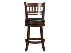 Edmond Dark Cherry Swivel Counter Height Chair (Set of 2) - Ornate Home