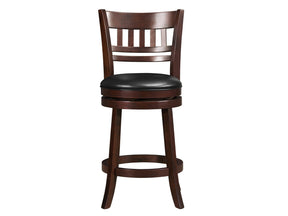 Edmond Dark Cherry Swivel Counter Height Chair (Set of 2) - Ornate Home