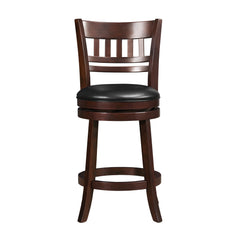 Edmond Dark Cherry Swivel Counter Height Chair (Set of 2) - Ornate Home