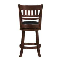 Edmond Dark Cherry Swivel Counter Height Chair (Set of 2) - Ornate Home