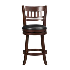 Edmond Dark Cherry Swivel Counter Height Chair (Set of 2) - Ornate Home