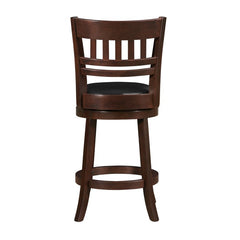 Edmond Dark Cherry Swivel Counter Height Chair (Set of 2) - Ornate Home