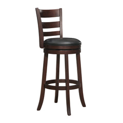 Edmond Dark Cherry Swivel Pub Height Chair (Set of 2) - Ornate Home
