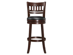 Edmond Dark Cherry Swivel Pub Height Chair (Set of 2) - Ornate Home