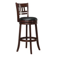 Edmond Dark Cherry Swivel Pub Height Chair (Set of 2) - Ornate Home