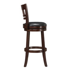 Edmond Dark Cherry Swivel Pub Height Chair (Set of 2) - Ornate Home