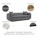 Edmonda Sofa in Dark Grey - Ornate Home