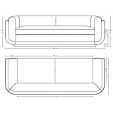 Edmonda Sofa in Sapphire Blue - Ornate Home