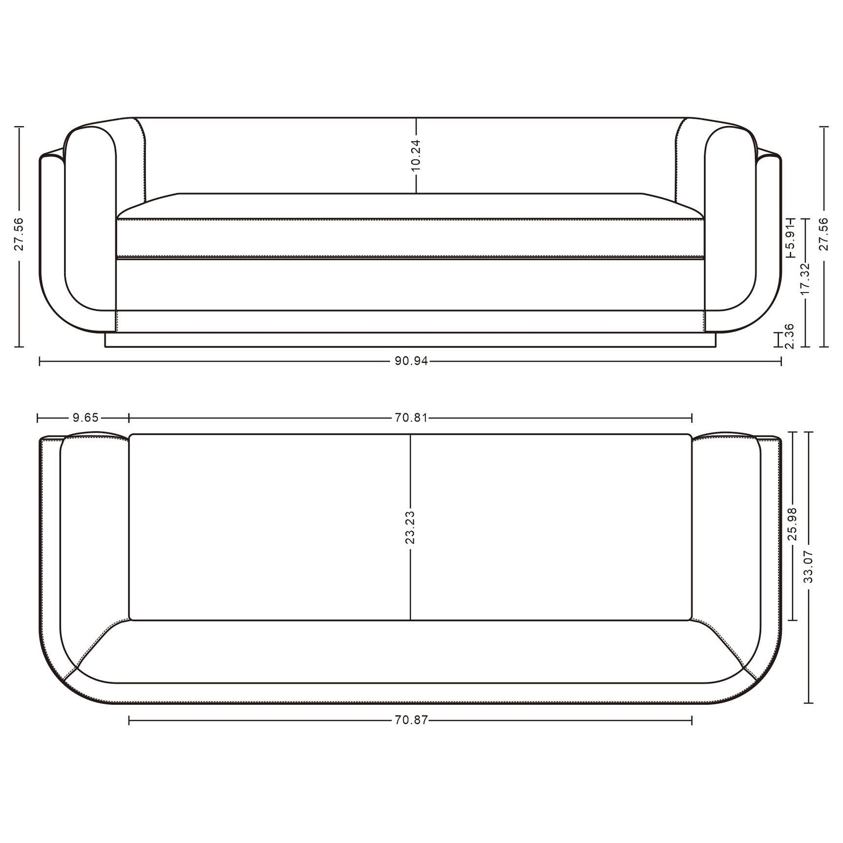 Edmonda Sofa in Sapphire Blue - Ornate Home