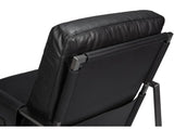 Edmonds Black Distilled Leather Chair - Ornate Home