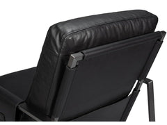 Edmonds Black Distilled Leather Chair - Ornate Home