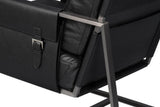 Edmonds Black Distilled Leather Chair - Ornate Home