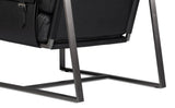 Edmonds Black Distilled Leather Chair - Ornate Home
