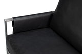 Edmonds Black Distilled Leather Chair - Ornate Home