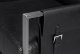 Edmonds Black Distilled Leather Chair - Ornate Home