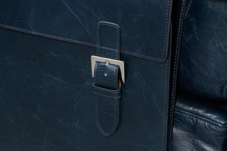 Edmonds Blue Distilled Leather Chair - Ornate Home