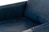 Edmonds Blue Distilled Leather Chair - Ornate Home