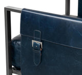 Edmonds Blue Distilled Leather Chair - Ornate Home