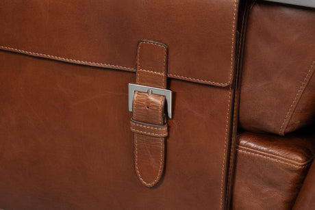 Edmonds Brown Distilled Leather Chair - Ornate Home