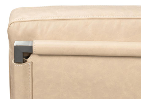 Edmonds White Distilled Leather Chair - Ornate Home