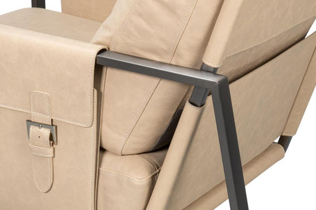 Edmonds White Distilled Leather Chair - Ornate Home