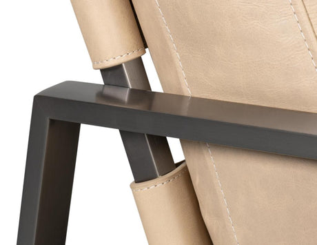 Edmonds White Distilled Leather Chair - Ornate Home