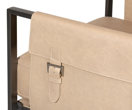 Edmonds White Distilled Leather Chair - Ornate Home