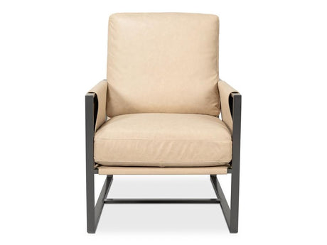 Edmonds White Distilled Leather Chair - Ornate Home