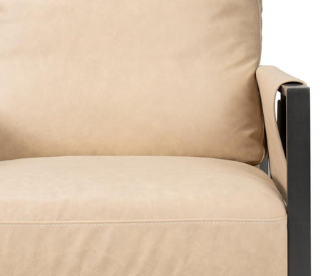 Edmonds White Distilled Leather Chair - Ornate Home