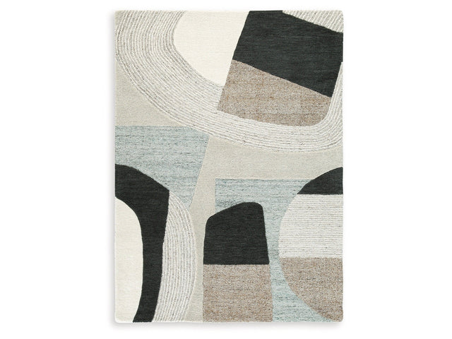 Edrickhill Grayish Teal/Taupe/Cream 5' x 7' Rug (Online Special Price) - Ornate Home