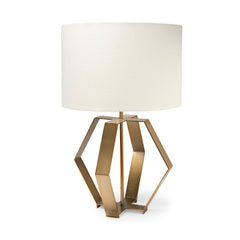 Edwards Gold/Cream Metal Base Table Lamp