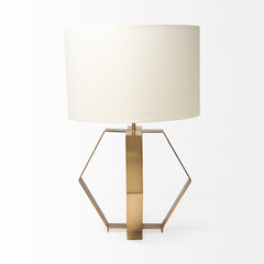 Edwards Gold/Cream Metal Base Table Lamp