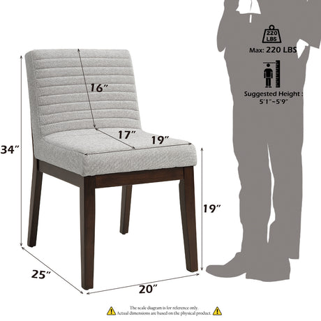 Edwyn Gray & Brown Side Chair (Set of 2) - Ornate Home